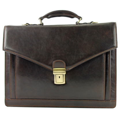 modamoda de - A009 - ital. Business Laptop Akten Tasche Leder