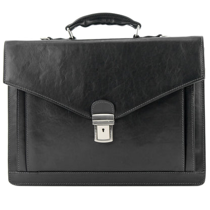 modamoda de - A009 - ital. Business Laptop Akten Tasche Leder