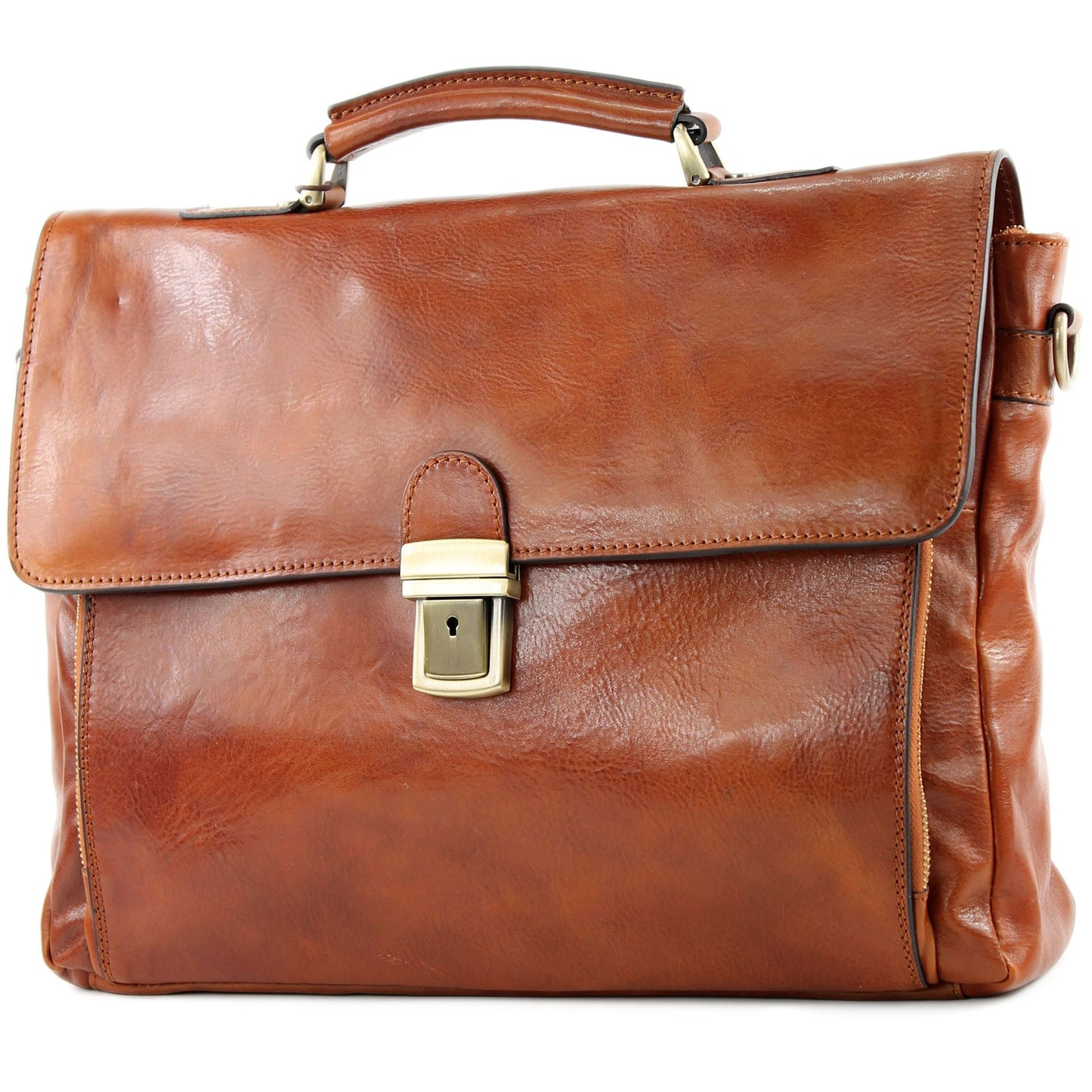 modamoda de - A010 - ital. Business Laptop Akten Tasche Leder