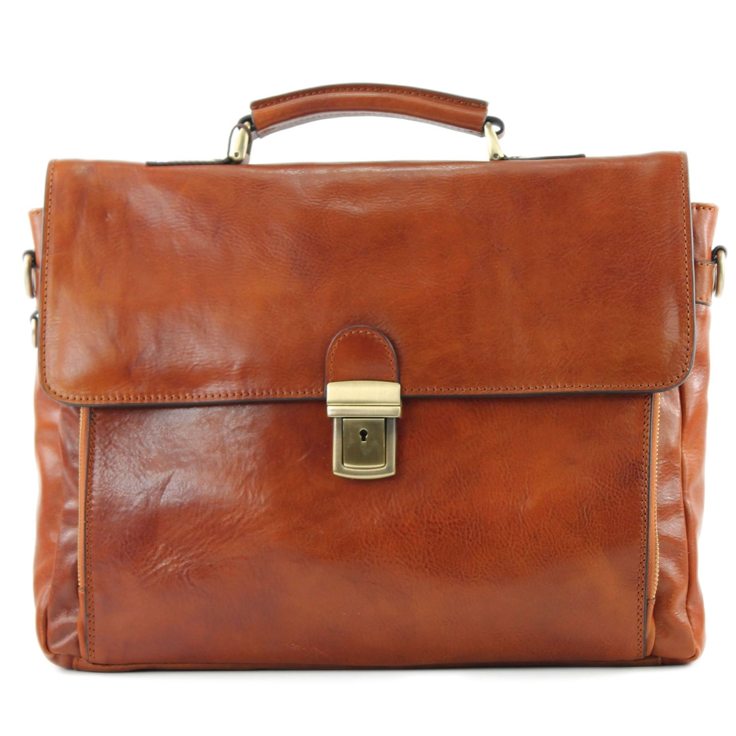 modamoda de - A010 - ital. Business Laptop Akten Tasche Leder