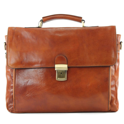 modamoda de - A010 - ital. Business Laptop Akten Tasche Leder