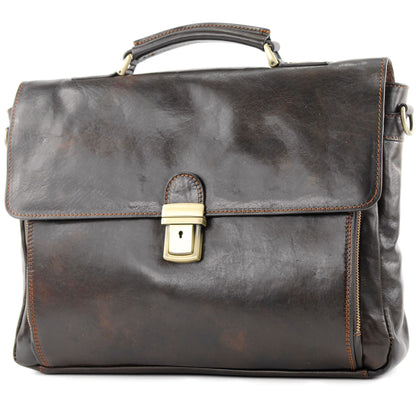 modamoda de - A010 - ital. Business Laptop Akten Tasche Leder