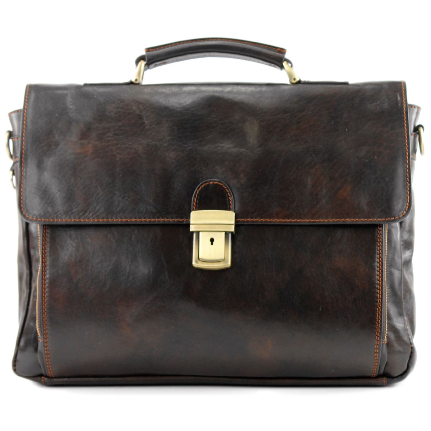 modamoda de - A010 - ital. Business Laptop Akten Tasche Leder
