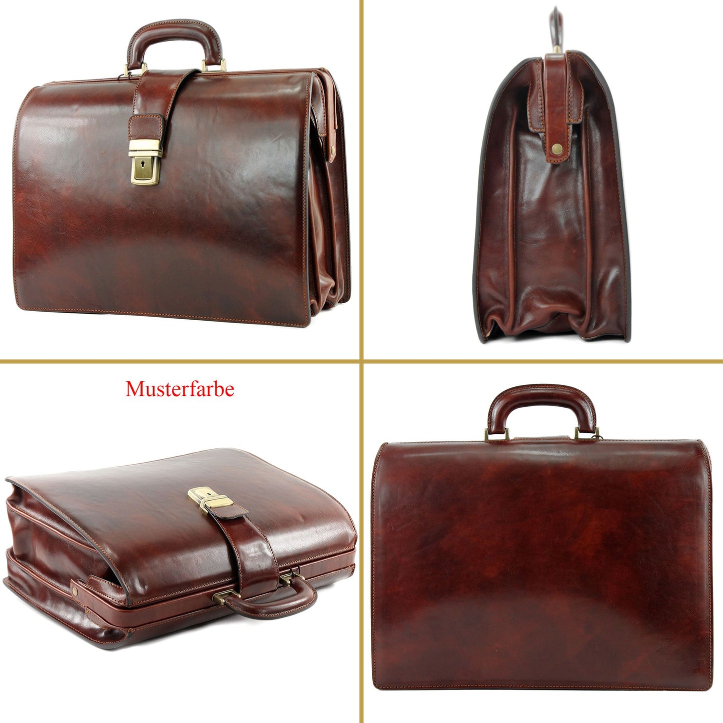 modamoda de - A011 - ital. Business Bügelaktentasche Leder