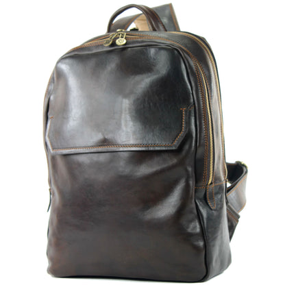 modamoda de - A012 - ital. Laptop Herren Rucksack aus Leder