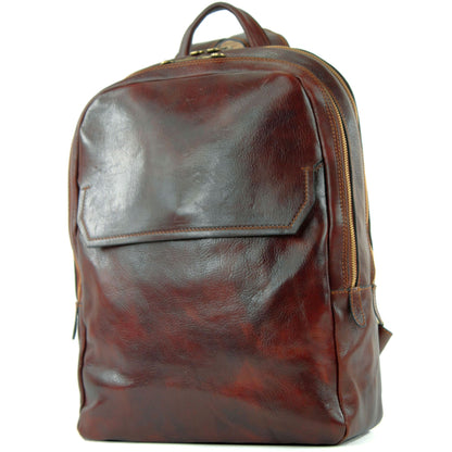 modamoda de - A012 - ital. Laptop Herren Rucksack aus Leder