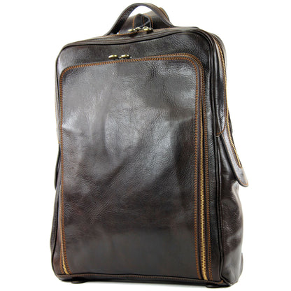 modamoda de - A013 - ital. Laptop Herren Rucksack aus Leder