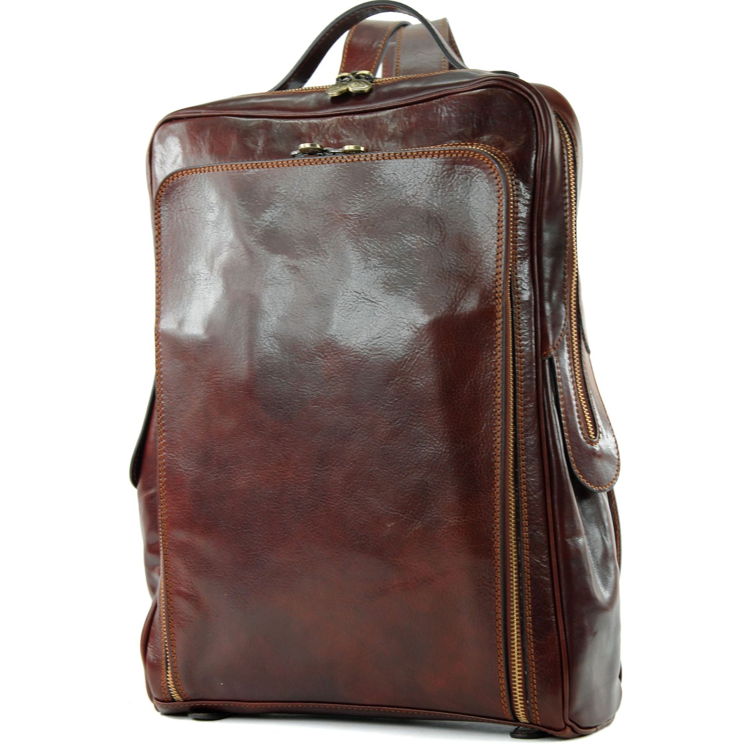 modamoda de - A013 - ital. Laptop Herren Rucksack aus Leder