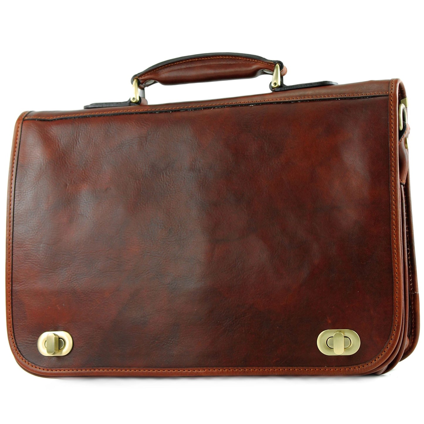 modamoda de - A014 - ital. Business Laptop Akten Tasche Leder