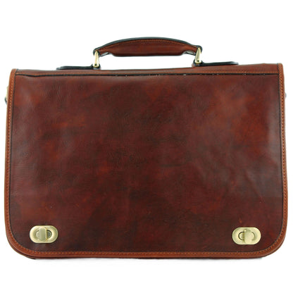 modamoda de - A014 - ital. Business Laptop Akten Tasche Leder