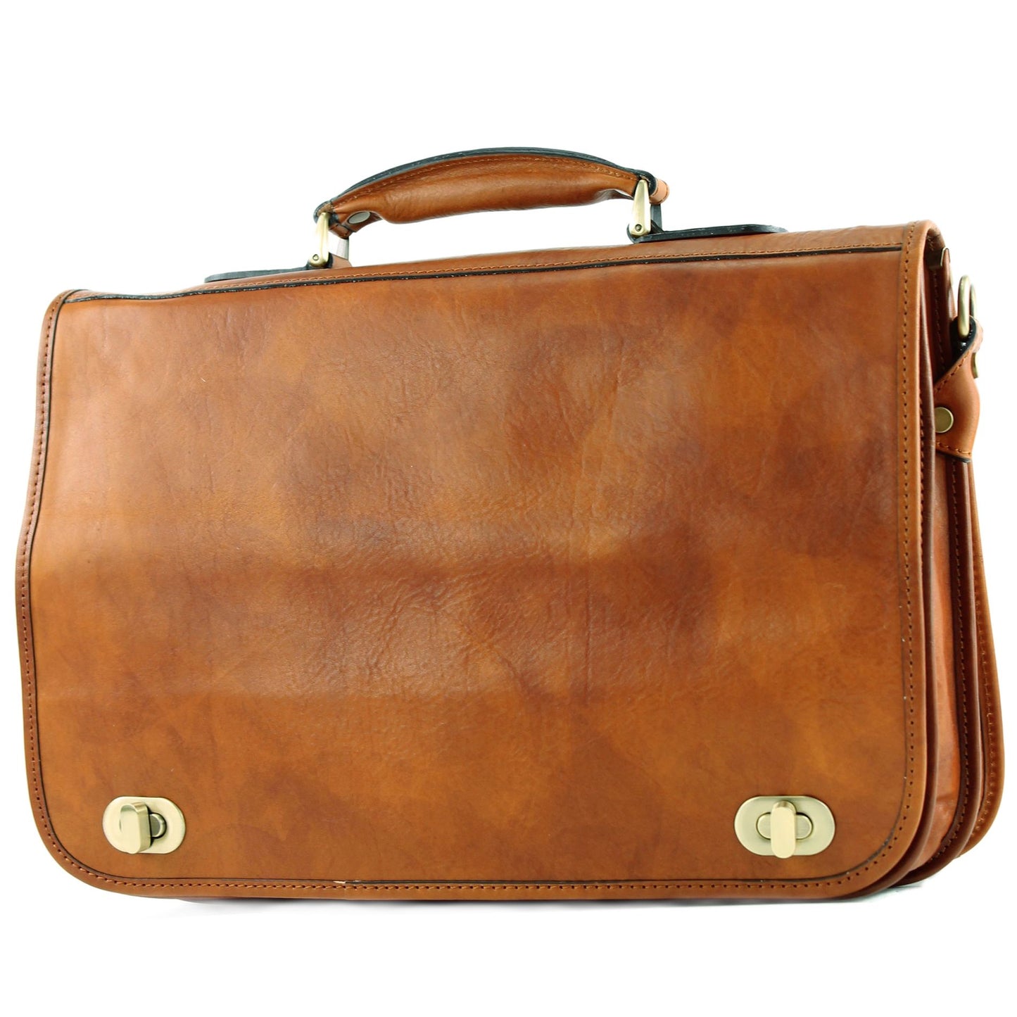 modamoda de - A014 - ital. Business Laptop Akten Tasche Leder