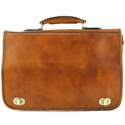 modamoda de - A014 - ital. Business Laptop Akten Tasche Leder