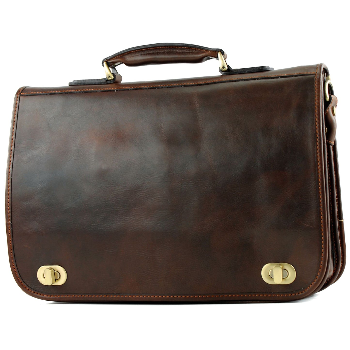 modamoda de - A014 - ital. Business Laptop Akten Tasche Leder