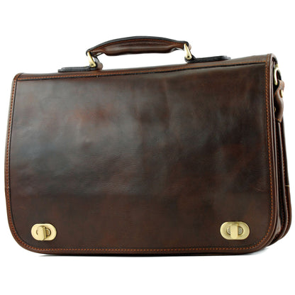 modamoda de - A014 - ital. Business Laptop Akten Tasche Leder