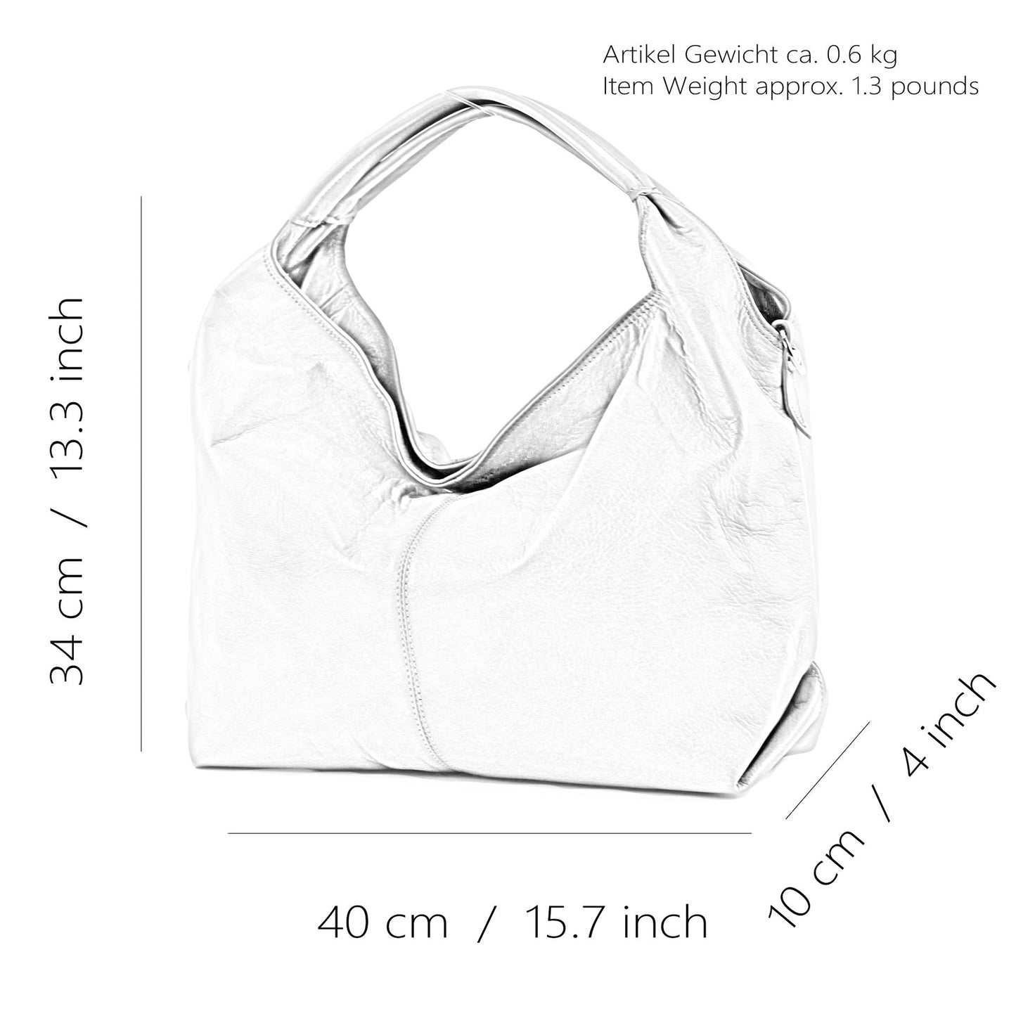 modamoda de -  DS26 - ital Damenhandtasche aus Nappaleder