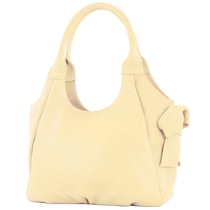 modamoda de - IT28 - ital Damen Schultertasche aus Leder