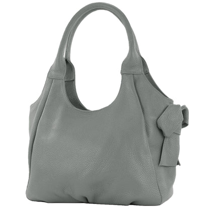 modamoda de - IT28 - ital Damen Schultertasche aus Leder
