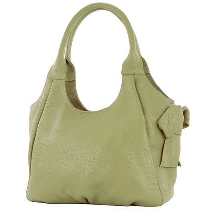 modamoda de - IT28 - ital Damen Schultertasche aus Leder