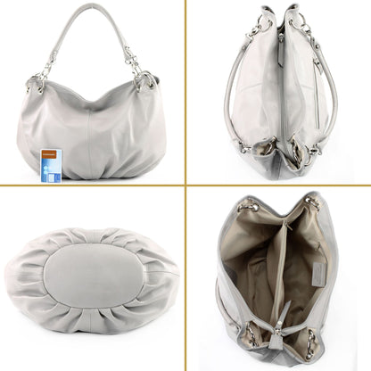 modamoda de IT40 Damen Leder / Nappaleder Schultertasche Hobo Bag handmade in Italy