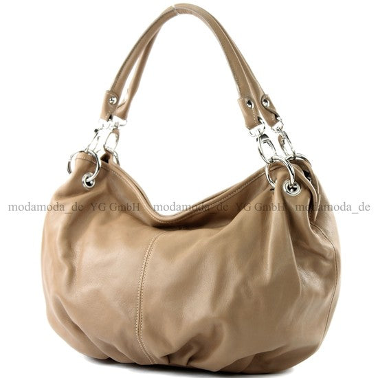 modamoda de IT40 Damen Leder / Nappaleder Schultertasche Hobo Bag handmade in Italy