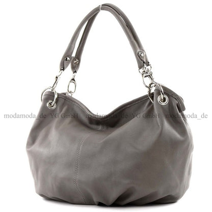 modamoda de IT40 Damen Leder / Nappaleder Schultertasche Hobo Bag handmade in Italy