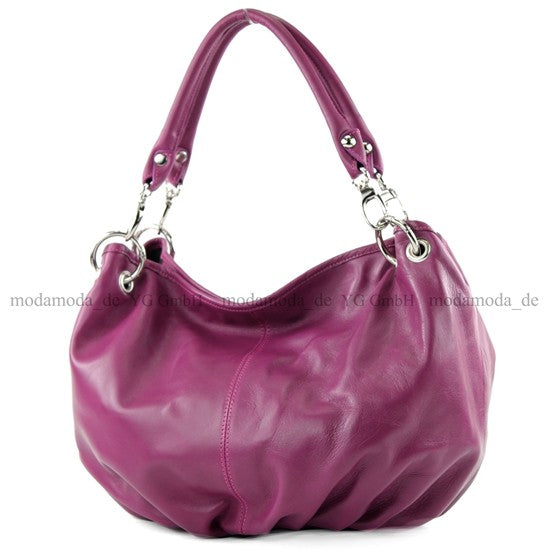 modamoda de IT40 Damen Leder / Nappaleder Schultertasche Hobo Bag handmade in Italy