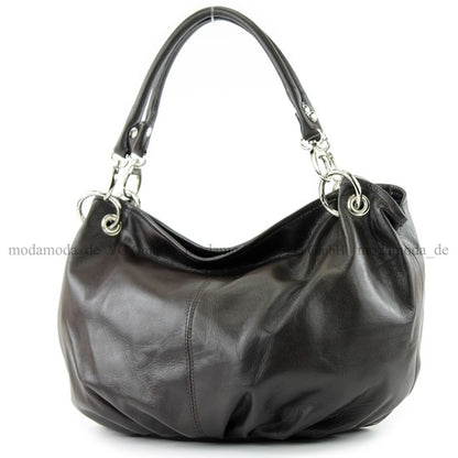modamoda de IT40 Damen Leder / Nappaleder Schultertasche Hobo Bag handmade in Italy