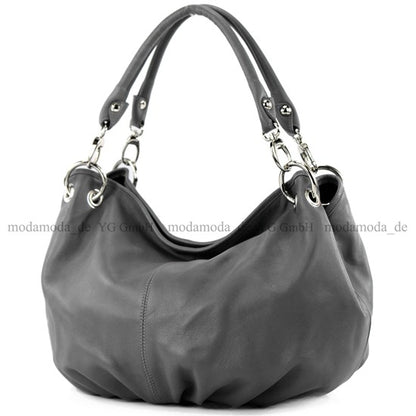 modamoda de IT40 Damen Leder / Nappaleder Schultertasche Hobo Bag handmade in Italy