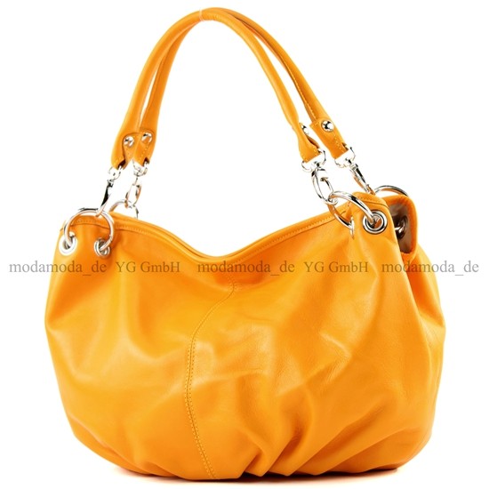 modamoda de IT40 Damen Leder / Nappaleder Schultertasche Hobo Bag handmade in Italy