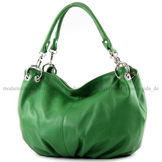 modamoda de IT40 Damen Leder / Nappaleder Schultertasche Hobo Bag handmade in Italy
