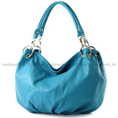 modamoda de IT40 Damen Leder / Nappaleder Schultertasche Hobo Bag handmade in Italy