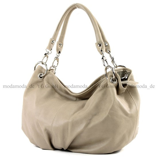 modamoda de IT40 Damen Leder / Nappaleder Schultertasche Hobo Bag handmade in Italy