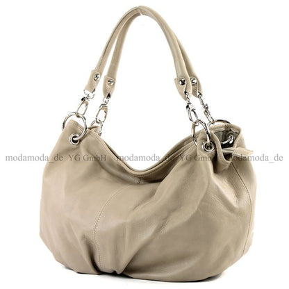 modamoda de IT40 Damen Leder / Nappaleder Schultertasche Hobo Bag handmade in Italy