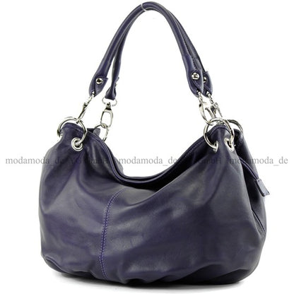 modamoda de IT40 Damen Leder / Nappaleder Schultertasche Hobo Bag handmade in Italy