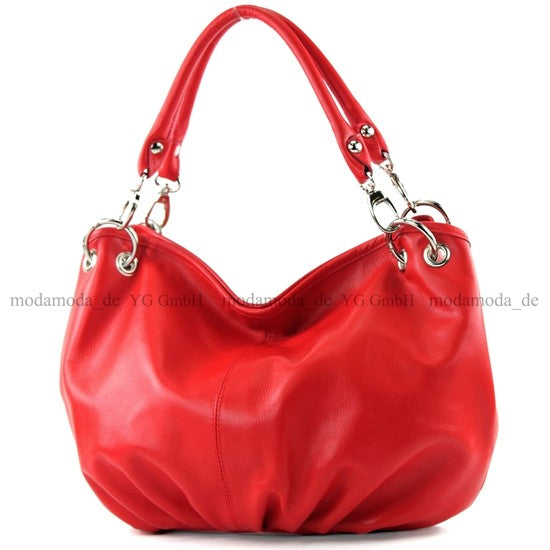 modamoda de IT40 Damen Leder / Nappaleder Schultertasche Hobo Bag handmade in Italy