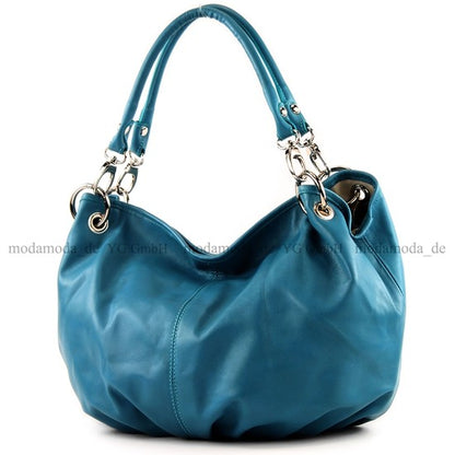 modamoda de IT40 Damen Leder / Nappaleder Schultertasche Hobo Bag handmade in Italy