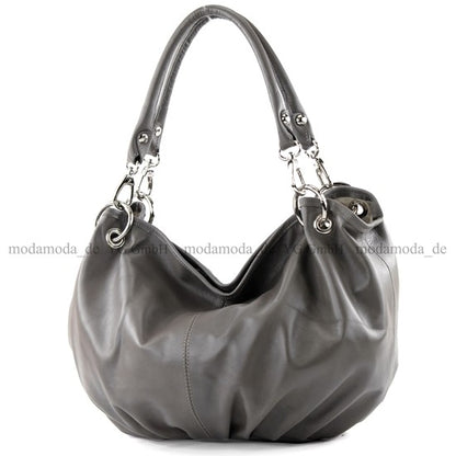 modamoda de IT40 Damen Leder / Nappaleder Schultertasche Hobo Bag handmade in Italy