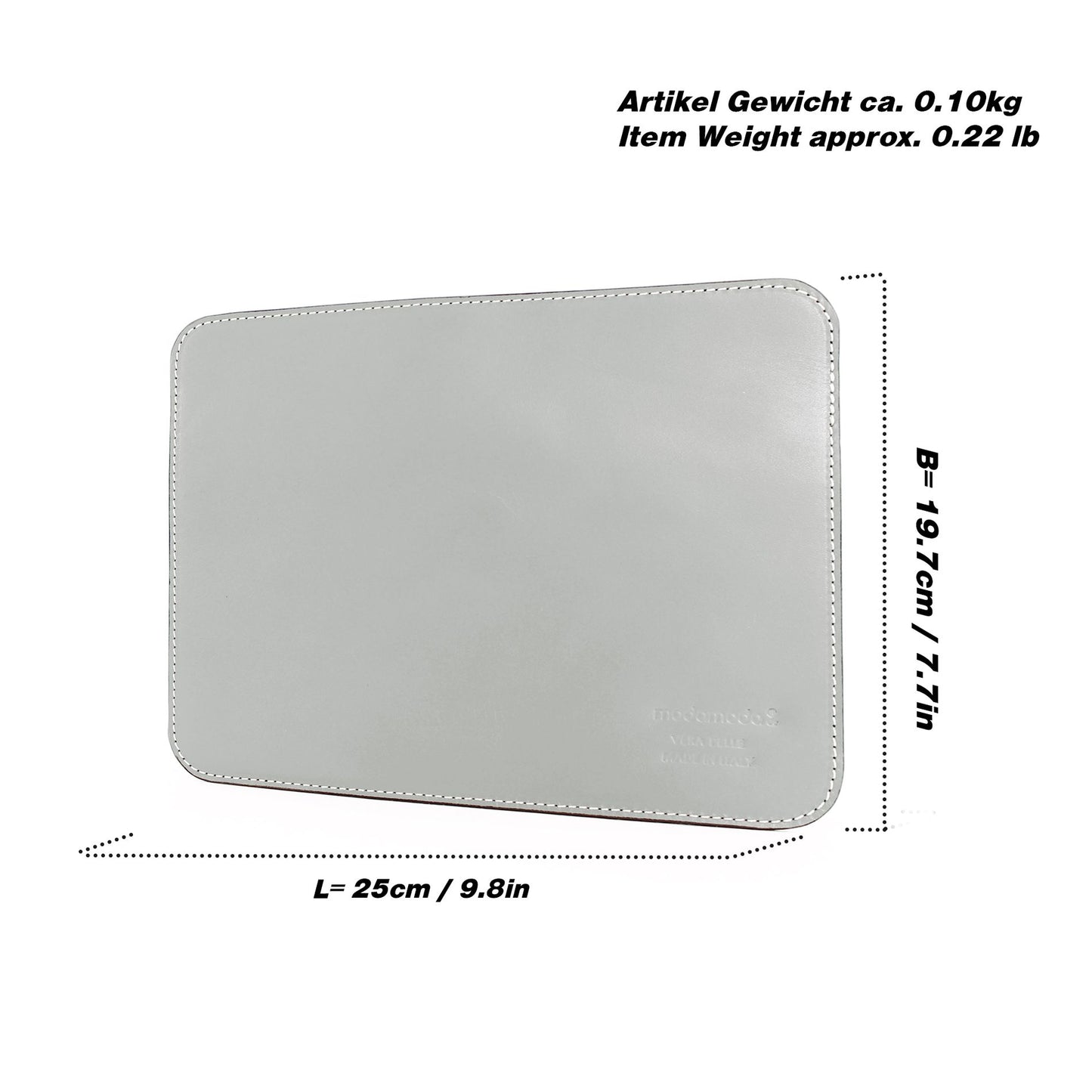 modamoda de - MP01 - Office Mousepad Echtleder 245 x 195 mm
