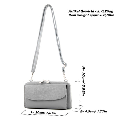 modamoda de - P05 - ital. Damen Handytasche Geldbörse Echtleder