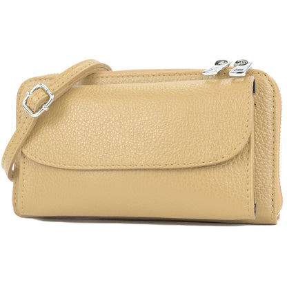 modamoda de - P05 - ital. Damen Handytasche Geldbörse Echtleder