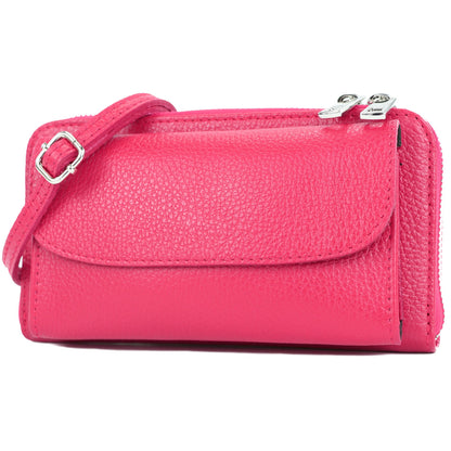 modamoda de - P05 - ital. Damen Handytasche Geldbörse Echtleder