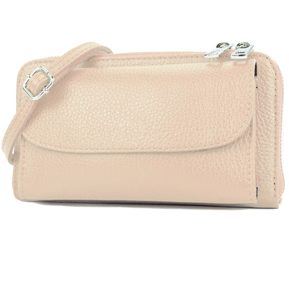 modamoda de - P05 - ital. Damen Handytasche Geldbörse Echtleder