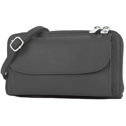 modamoda de - P05 - ital. Damen Handytasche Geldbörse Echtleder