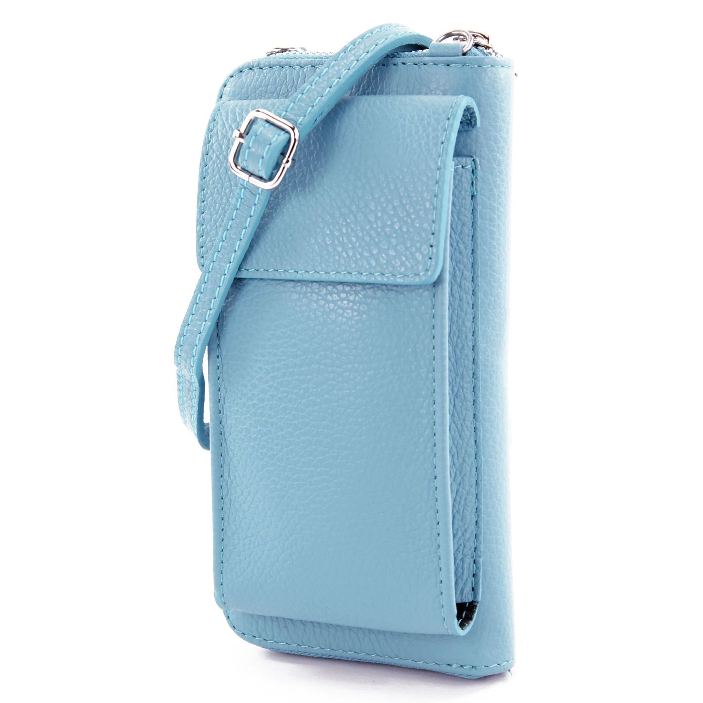 modamoda de P06 Damen Leder Umhängetasche Geldbörse Handytasche 6,5 Zoll handmade in Italy