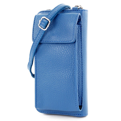 modamoda de P06 Damen Leder Umhängetasche Geldbörse Handytasche 6,5 Zoll handmade in Italy