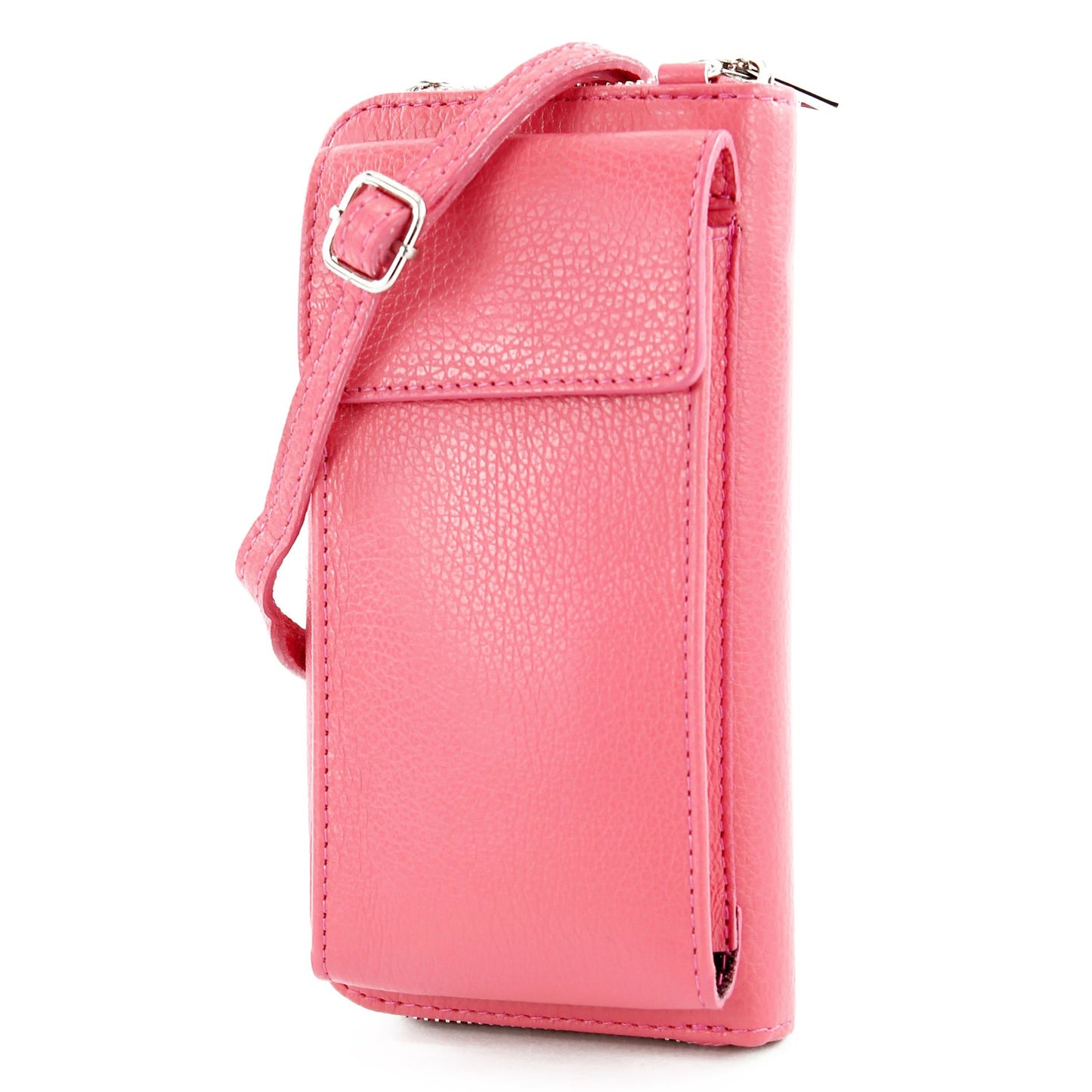 modamoda de P06 Damen Leder Umhängetasche Geldbörse Handytasche 6,5 Zoll handmade in Italy