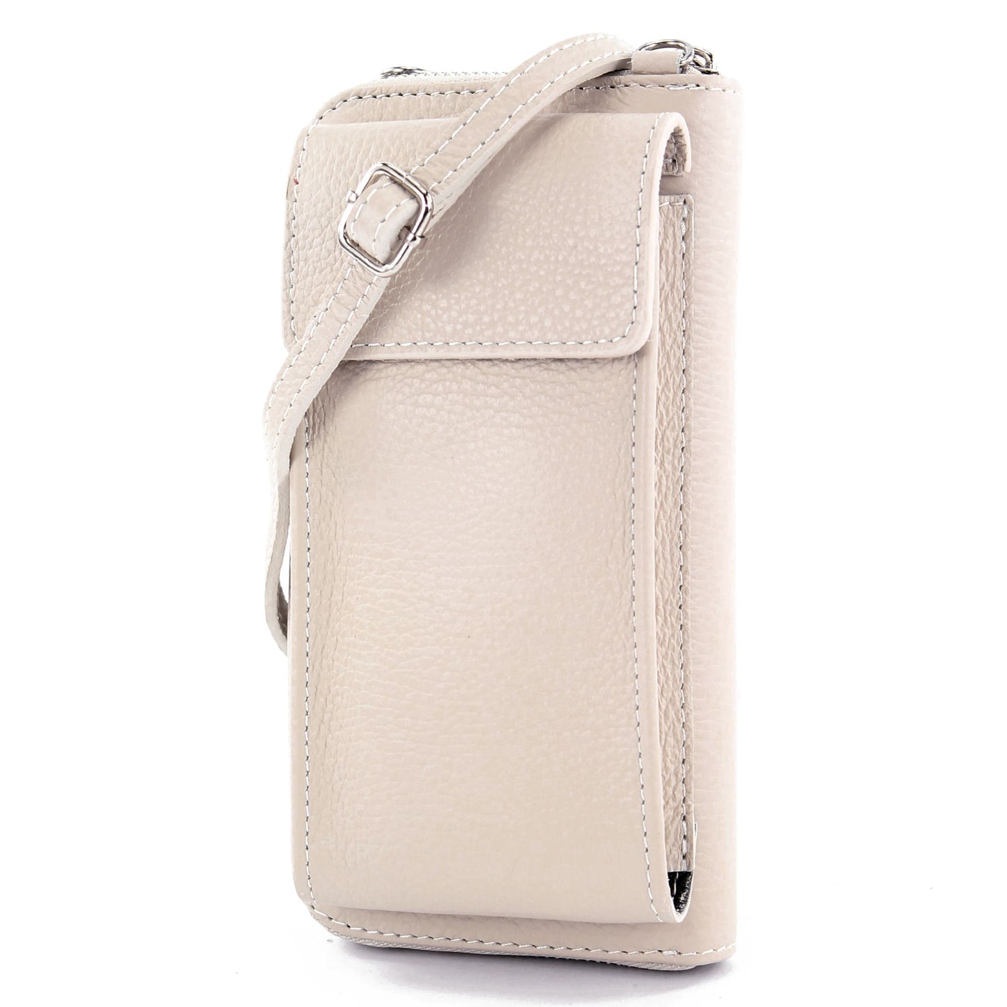 modamoda de P06 Damen Leder Umhängetasche Geldbörse Handytasche 6,5 Zoll handmade in Italy