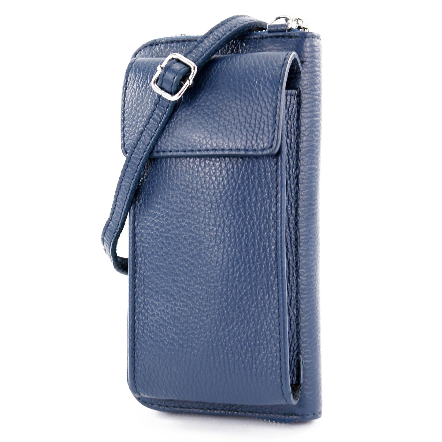 modamoda de P06 Damen Leder Umhängetasche Geldbörse Handytasche 6,5 Zoll handmade in Italy