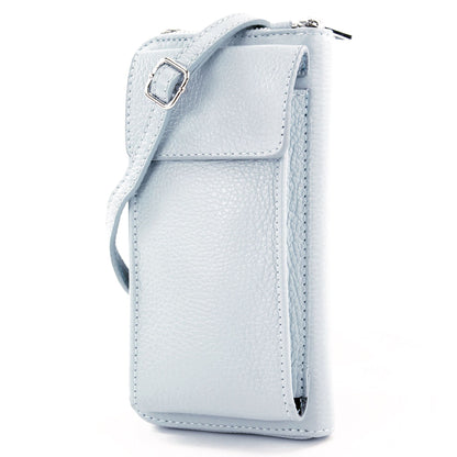 modamoda de P06 Damen Leder Umhängetasche Geldbörse Handytasche 6,5 Zoll handmade in Italy