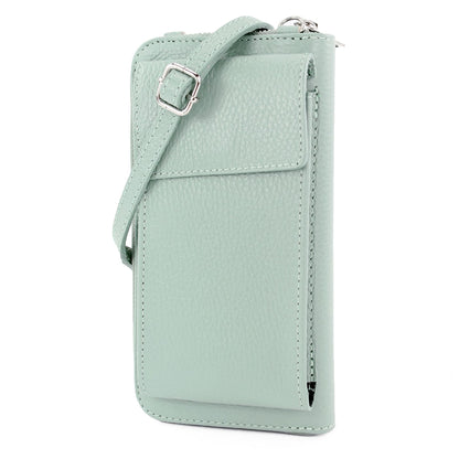 modamoda de P06 Damen Leder Umhängetasche Geldbörse Handytasche 6,5 Zoll handmade in Italy